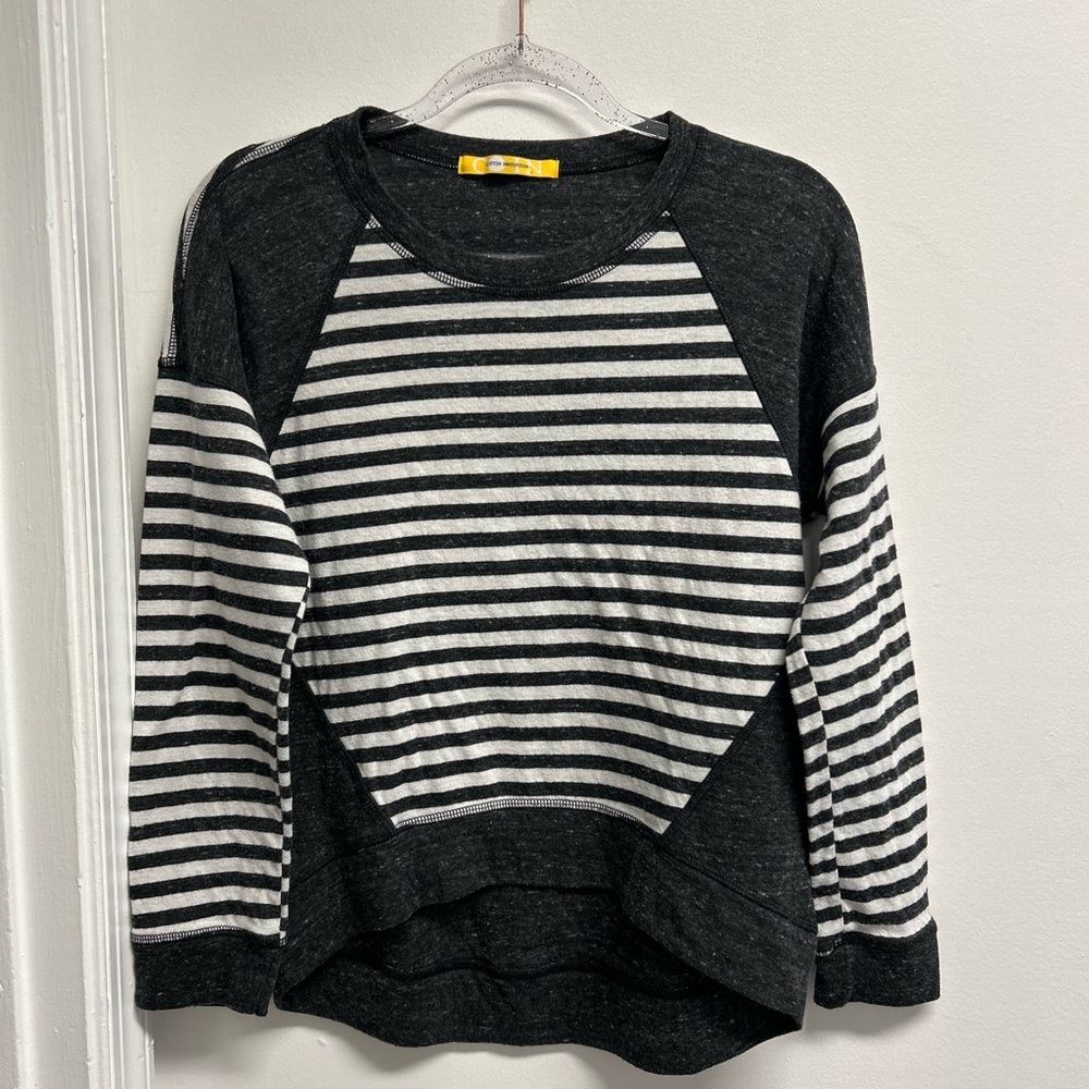 COIN Striped Black and White Women's Sweater